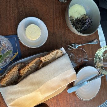 Manhatta - Bread, butter, moscato, Veal Agnolotti appetizer - New American Near Me - New York, New York
