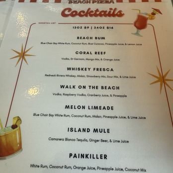 Bucettis Beach Pizza - Cocktail menu - Pizza Near Me - Fort Walton Beach, Florida