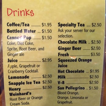 Chef Big D's - Drink Menu - Delis Near Me - Squamish, British Columbia
