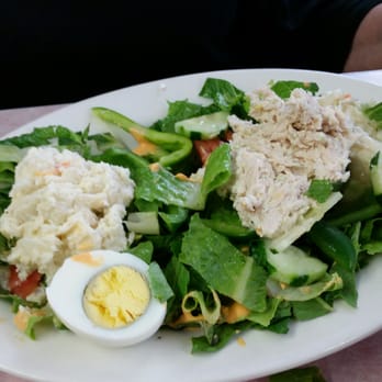 Mineola Diner - Chicken Salad platter - with cole slaw and potato salad and a side of Russian Dressing...Delish - Diners Near Me - Mineola, New York Mineola Diner - Chicken Salad platter - with cole slaw and potato salad and a side of Russian Dressing...Delish - Diners Near Me - Mineola, New York