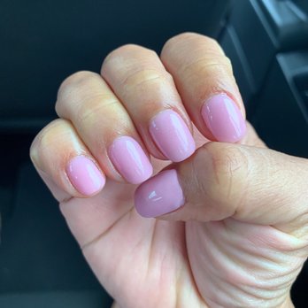 La La Nails - These are my powder nails. Their selection of powder colors is huge! This color has a tad bit of glitter. I love love love my nails. - Nail Salons Near Me - Knoxville, Tennessee La La Nails - These are my powder nails. Their selection of powder colors is huge! This color has a tad bit of glitter. I love love love my nails. - Nail Salons Near Me - Knoxville, Tennessee