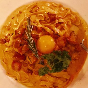 Maison Harlem - The always rich Tagliatelle Carbonara - French Near Me - New York, New York
