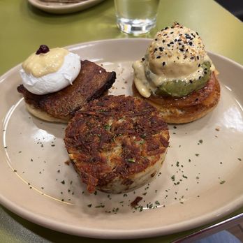 Snooze, an A.M. Eatery - Benny Duo habanero pork belly Benny and smashed avocado Benny - Breakfast & Brunch Near Me - Phoenix, Arizona Snooze, an A.M. Eatery - Benny Duo habanero pork belly Benny and smashed avocado Benny - Breakfast & Brunch Near Me - Phoenix, Arizona