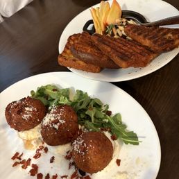 Peach ricotta and pepperoni arancini- excellent