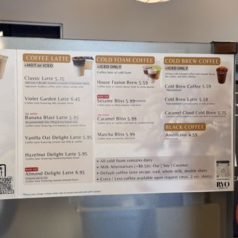 Ryo Coffee & Tea - Menu 9/2026 - Coffee & Tea Near Me - Fullerton, California Ryo Coffee & Tea - Menu 9/2026 - Coffee & Tea Near Me - Fullerton, California