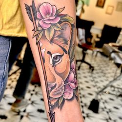 The Medium - Tattoo and Art Gallery - Neo traditional lioness