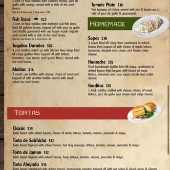 El Legendario Mexican Restaurant - Food menu - Mexican Near Me - Seattle, Washington