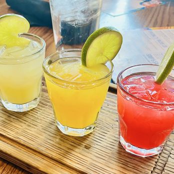 Azul Cantina - Margarita flight. Original, mango and Blackberry - Tex-Mex Near Me - Pigeon Forge, Tennessee