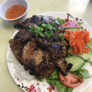 Pho Five-O - Pork chop with fresh garden salad! - Vietnamese Near Me - Aiea, Hawaii