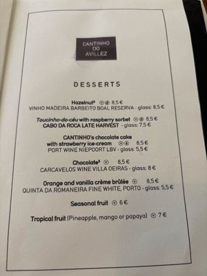 Menu photo 1 Cantinho do Avillez Porto, 13 Menu photo 1 Cantinho do Avillez Porto, 13