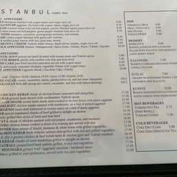 Menu as of July 2022 Menu as of July 2022