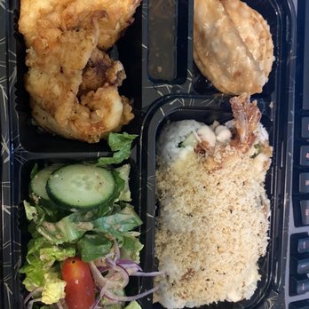 Sushi Spot - Crunch Roll and Lemon Pepper Chicken Bento. Didn't taste like lemon, but was good. Crunch roll fresh and tasty! - Poke Near Me - Plano, Texas Sushi Spot - Crunch Roll and Lemon Pepper Chicken Bento. Didn't taste like lemon, but was good. Crunch roll fresh and tasty! - Poke Near Me - Plano, Texas