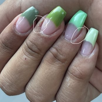 Fancy Nails & Tattoos - Cuts & nail shape is horrible. - Nail Salons Near Me - La Quinta, California