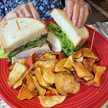 The Edison Diner - In-house freshly made turkey sandwich and chips (you can choose from deli meat turkey and in-house freshly made turkey) - Diners Near Me - Edison, New Jersey The Edison Diner - In-house freshly made turkey sandwich and chips (you can choose from deli meat turkey and in-house freshly made turkey) - Diners Near Me - Edison, New Jersey