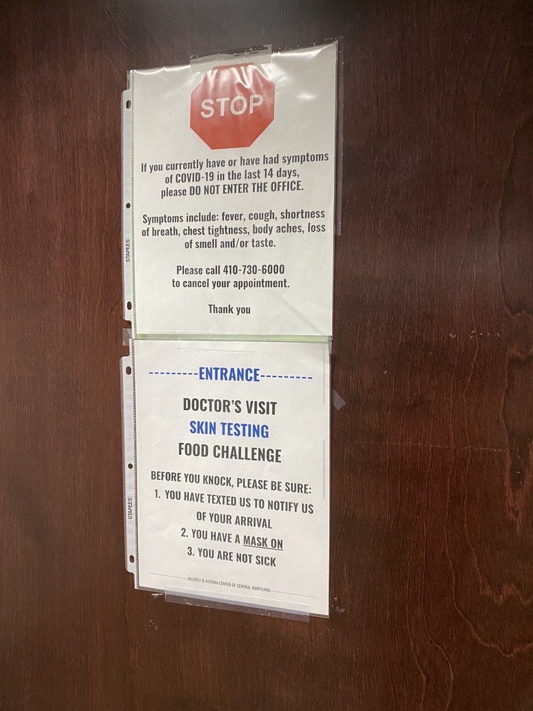 ALLERGY & ASTHMA CENTER OF CENTRAL MARYLAND Updated August 2024