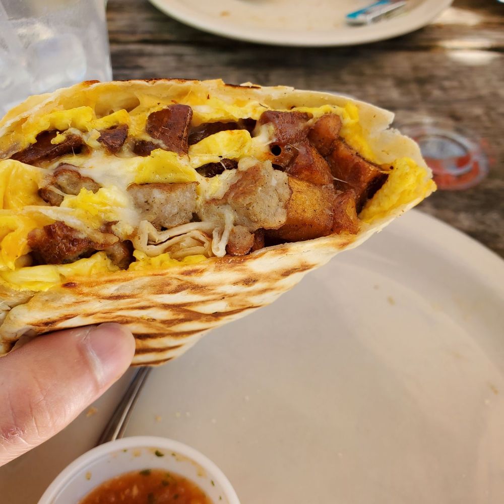 Cenote - Breakfast burrito with sausage. - Coffee & Tea Near Me - Austin, Texas