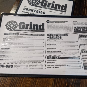 Grind Burger Kitchen - Menu at Grind Burger Kitchen - Burgers Near Me - Louisville, Kentucky