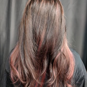 Deena's Tropical Waves - Warm Brown and soft Red Bioliage coloring - Massage Therapy Near Me - Auburn, California