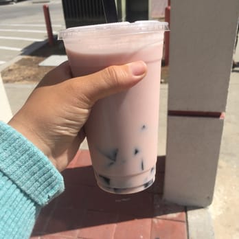 Nest Tea House - My rose milk tea with grass jelly!! :) - Bubble Tea Near Me - Arcadia, California