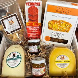 Boston Post Dairy, LLC - Delicious Vermont made cheeses, maple party mix and jams with crackers to make a gift box