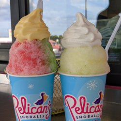 Pelican's Snoballs - Real pickle juice on the right! for pickle lovers
