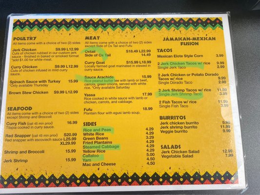 Menu photo 2 Jamaican & African Cuisine Jackson, TN