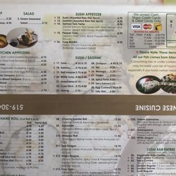 Blessing Eatery - Menu as of 2018