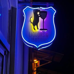 Lando's Liquors And Libations - A cool sign for this new store. Impressive collection!