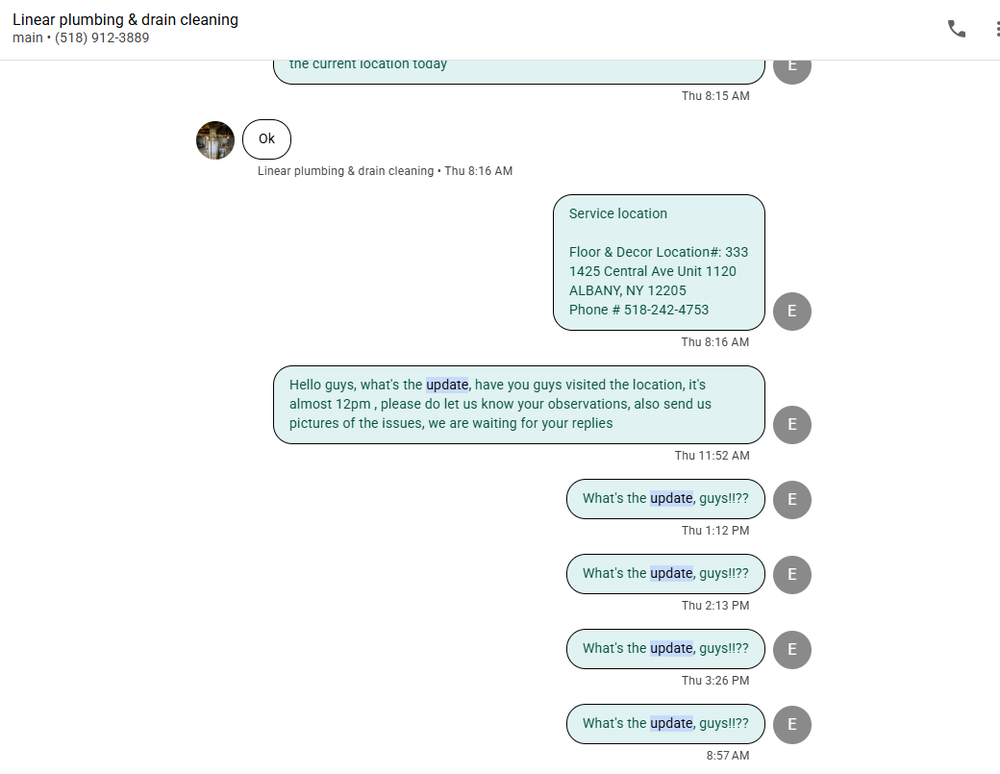 Slide of Linear Plumbing & Drain Cleaning