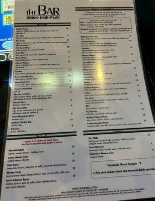 Menu photo 3 The Bar Las Vegas, NV Menu photo 3 The Bar Las Vegas, NV