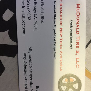 McDonald Tire 2 - Their phone number and address - Tires Near Me - Baton Rouge, Louisiana
