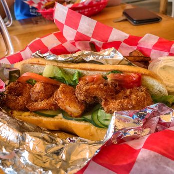 The Gangplank - The Angry Po' Boy: the perfect amount of spice on a really tasty jumbo shrimp sandwich. - Bars Near Me - St Ignace, Michigan The Gangplank - The Angry Po' Boy: the perfect amount of spice on a really tasty jumbo shrimp sandwich. - Bars Near Me - St Ignace, Michigan