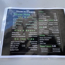 Maggy's House - Dinner Menu