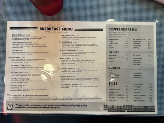 Menu photo 2 Mac’s Diner North Saint Paul, MN