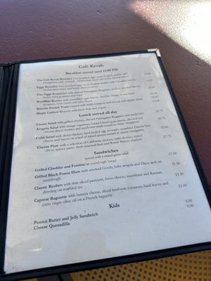 Menu photo 1 Cafe Kevah Big Sur, CA