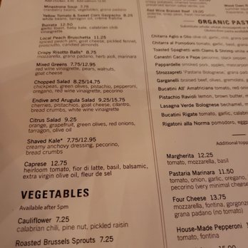 Pastaria - Menu - Italian Near Me - Clayton, Missouri