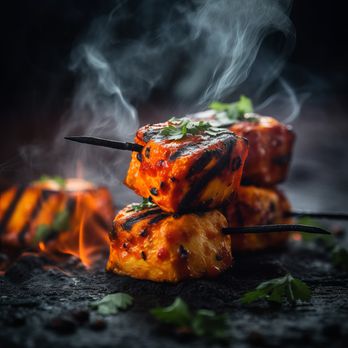 Ocean Bay Indian Cuisine - a skewer of meat on a grill - Indian Near Me - Jacksonville, North Carolina Ocean Bay Indian Cuisine - a skewer of meat on a grill - Indian Near Me - Jacksonville, North Carolina