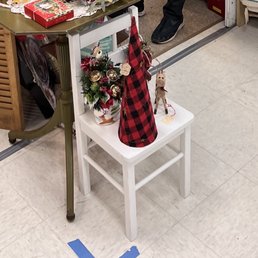 Found this adorable chair and some left over holiday decor on sale
