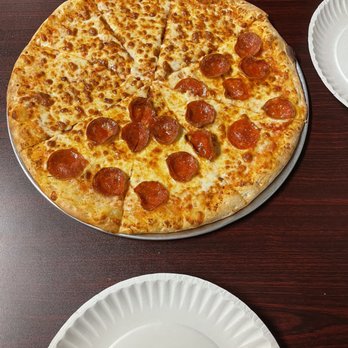Allen Street Pizza - Medium half Cheese Pizza and Pepperoni Pizza - Pizza Near Me - State College, Pennsylvania Allen Street Pizza - Medium half Cheese Pizza and Pepperoni Pizza - Pizza Near Me - State College, Pennsylvania