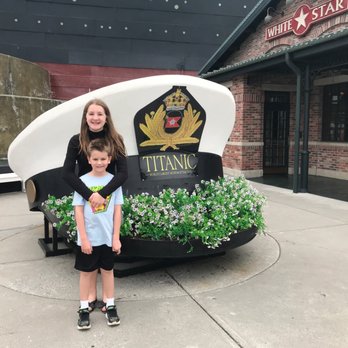 Titanic Museum Attraction - My kids outside the museum. - Museums Near Me - Pigeon Forge, Tennessee