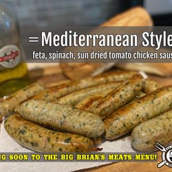 Big Brian's Meats - Handmade feta spinach sundried tomato chicken sausage