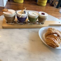 Coffee Flight & a croissant Coffee Flight & a croissant