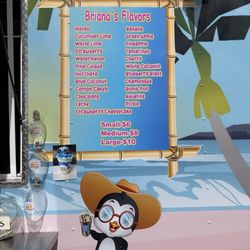 Briana's Ice Creations - Flavors as of 3/9/2024
