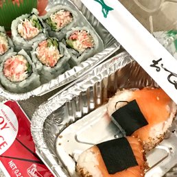 Snow Crab Maki, Salmon Onigiri Snow Crab Maki, Salmon Onigiri