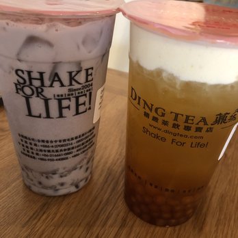 Ding Tea La Mirada - Taro milk tea with red bean and jasmine green tea with cheese cream and boba. - Bubble Tea Near Me - La Mirada, California Ding Tea La Mirada - Taro milk tea with red bean and jasmine green tea with cheese cream and boba. - Bubble Tea Near Me - La Mirada, California