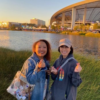 SoFi Stadium - With my BTS Army friend, Joyce outside the stadium - Stadiums & Arenas Near Me - Inglewood, California SoFi Stadium - With my BTS Army friend, Joyce outside the stadium - Stadiums & Arenas Near Me - Inglewood, California