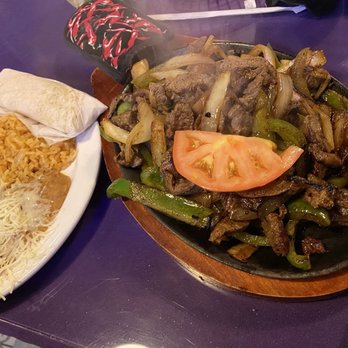 La Tablita Restaurant - Sizzling beef fajitas. A+  Huge portion! Ask for some house hot sauce...delicious! - Mexican Near Me - Cathedral City, California