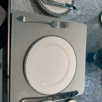 The Blue Box Cafe - Beautiful Tiffany place setting - French Near Me - Costa Mesa, California The Blue Box Cafe - Beautiful Tiffany place setting - French Near Me - Costa Mesa, California