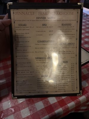 Menu photo 1 Pinnacle Peak Steakhouse San Dimas, CA Menu photo 1 Pinnacle Peak Steakhouse San Dimas, CA