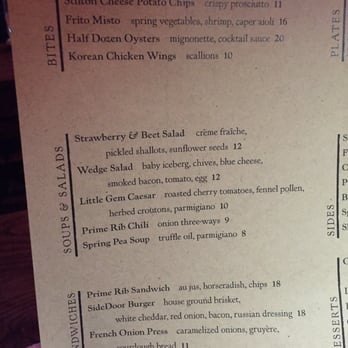 SideDoor - Menu - British Near Me - Corona del Mar, California SideDoor - Menu - British Near Me - Corona del Mar, California